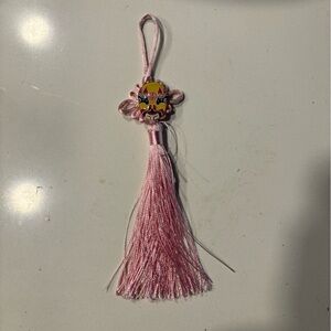 Elegant Pink Tassel Pendant